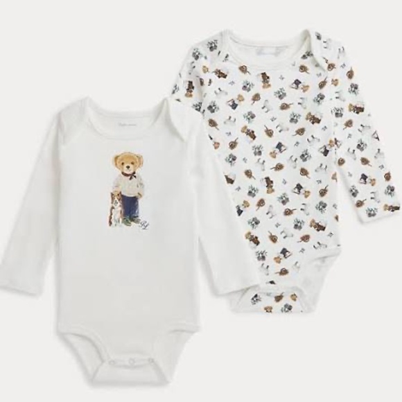 Ralph Lauren Other - Ralph Lauren Polo Bear Cotton Bodysuit 2-pack